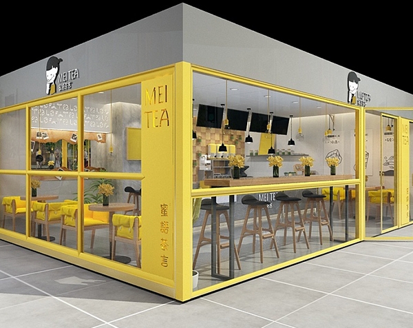 奶茶店效果图